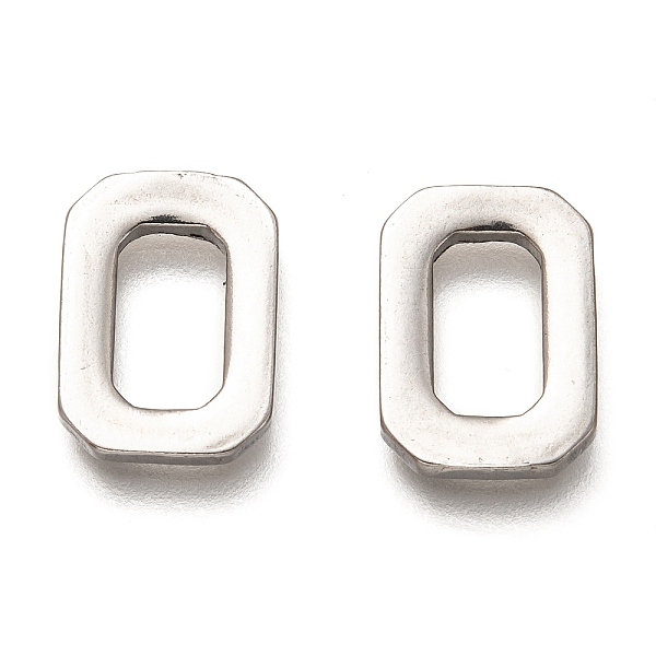 

PandaHall 201 Stainless Steel Linking Rings, Rectangle, Stainless Steel Color, 14x10x1.5mm, inner diameter: 9x5mm 201 Stainless Steel...