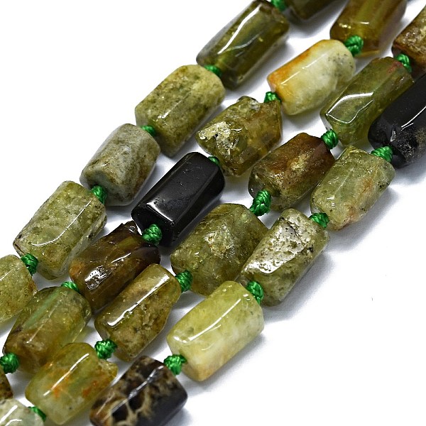 

PandaHall Natural Green Garnet Beads Strands, Nuggets, 6~12x6~7mm, Hole: 0.8mm, about 26~35pcs/strand, 15.55''~16.14''(39.5~41cm) Garnet...