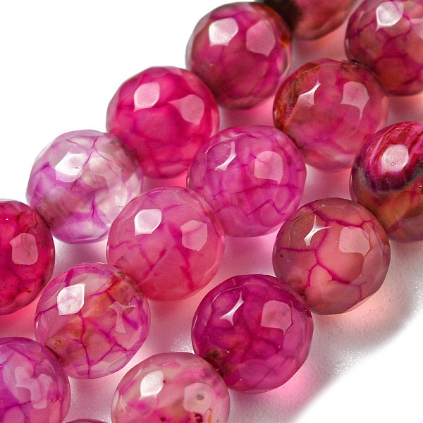 

PandaHall Natural Agate Beads Strands, Dyed & Heated, Round, Faceted, Deep Pink, 6mm, Hole: 1mm, about 62pcs/strand, 14.37~14.76 inch...