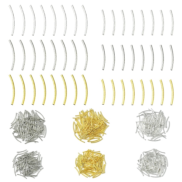 

PandaHall Brass Tube Beads, Curved Tube, Golden, 25x2mm, Hole: 1mm Brass Tube