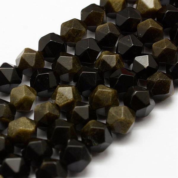 

PandaHall Natural Golden Sheen Obsidian Beads Strands, Faceted, Round, 5~6mm, Hole: 1mm, about 63pcs/strand, 15.5 inch(39.5cm) Golden Sheen...
