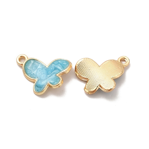 

PandaHall Alloy Enamel Pandants, Lead Free & Cadmium Free, Light Gold, Butterfly Charm, Light Blue, 18x15x3mm, Hole: 1.6mm Alloy+Enamel...