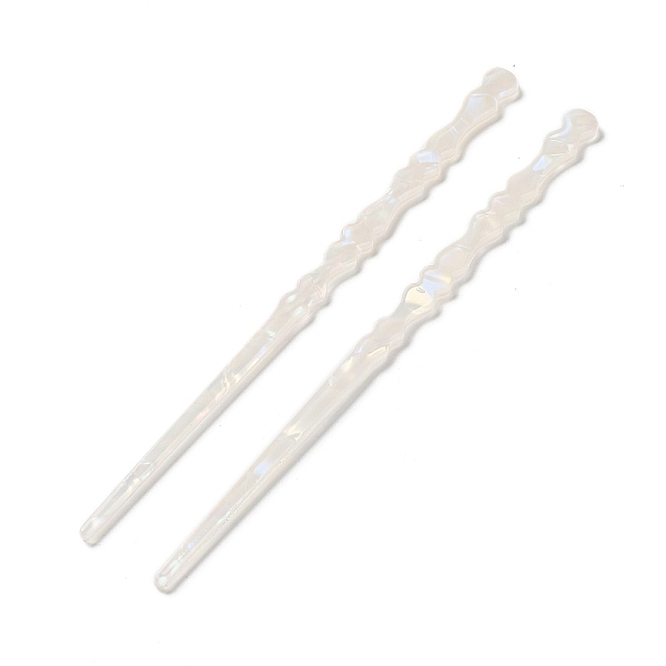 

PandaHall Opaque Acrylic Hair Sticks, Antique White, 181x9.5x3.5mm Acrylic