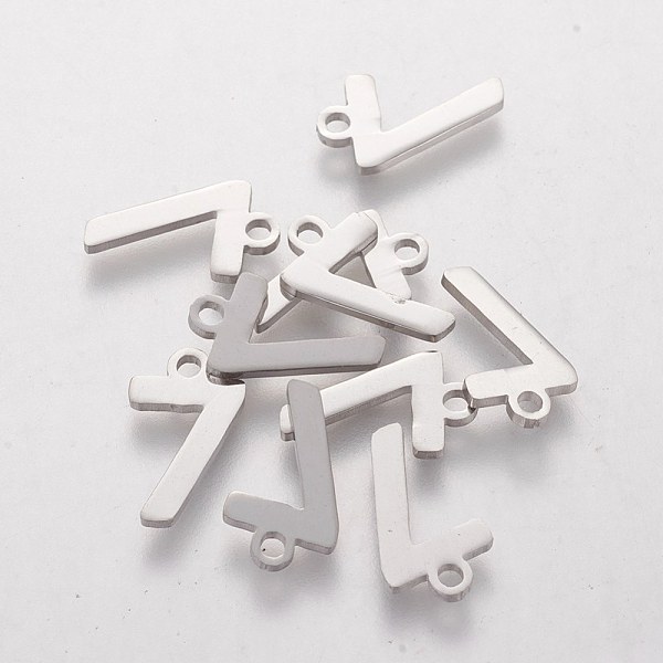 

PandaHall 201 Stainless Steel Charms, Num.7, 13x8x1.1mm 201 Stainless Steel Number