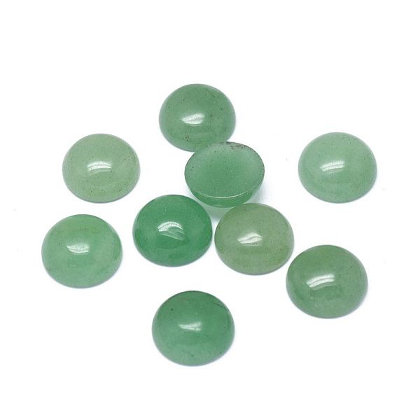 

PandaHall Natural Green Aventurine Cabochons, Half Round, 10x3~4mm Green Aventurine Half Round