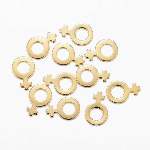 

PandaHall 201 Stainless Steel Charms, Female Symbol, Golden, 11x7.5x0.8mm, Hole: 4mm 201 Stainless Steel Symbol