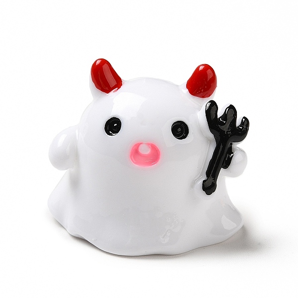 

PandaHall Halloween Theme Opaque Resin Cabochons, for Jewelry Making, Ghost, 22.5x23x26mm Resin Ghost
