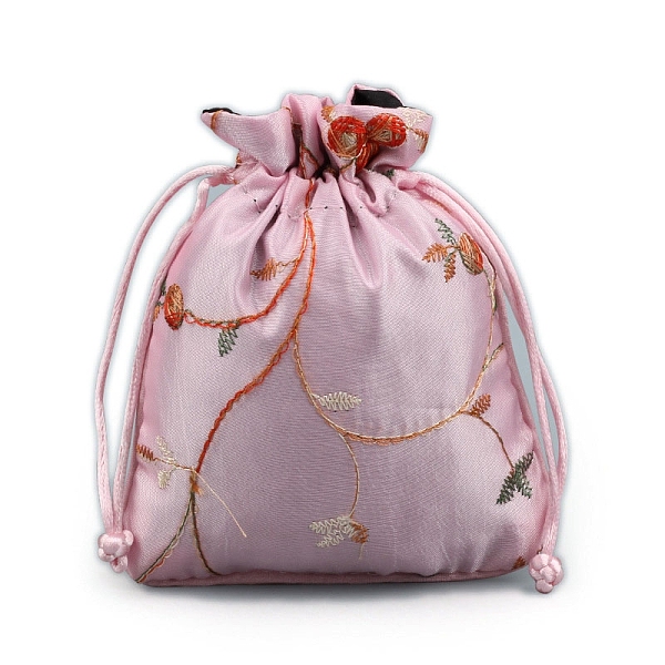 

PandaHall Cloth Jewelry Packing Pouches Drawstring Bags, Pink, 14x11cm Cloth Rectangle Pink