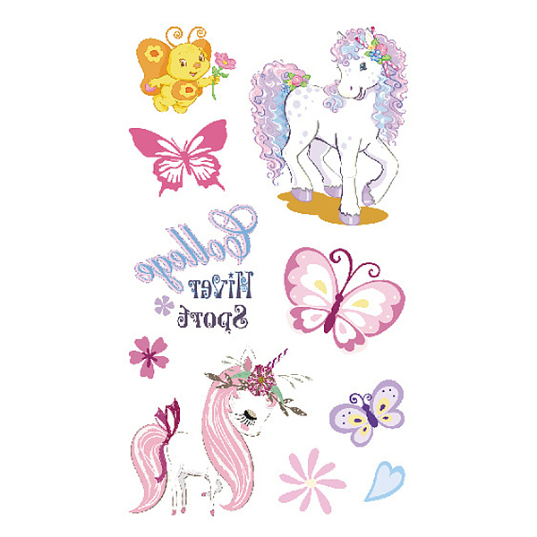 

PandaHall Body Art Tattoos Stickers, Removable Temporary Tattoos Paper Stickers, Butterfly Pattern, 12x7.5cm Paper Butterfly