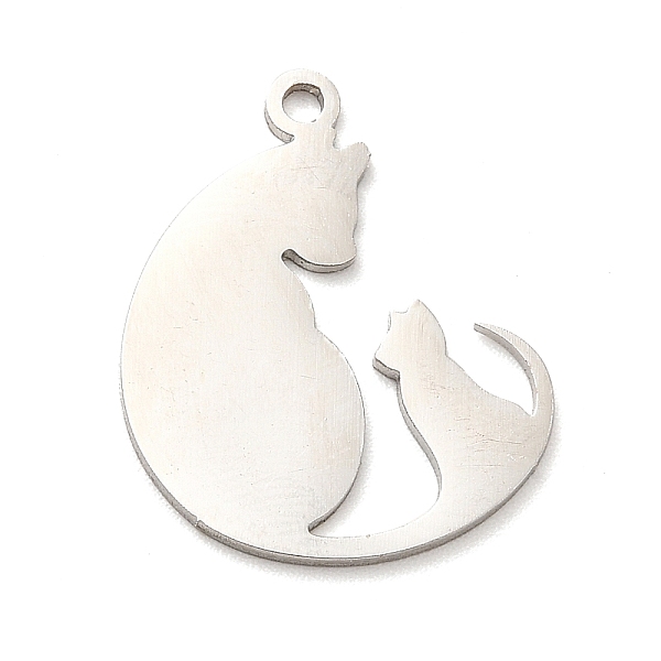 

PandaHall 201 Stainless Steel Pendants, Cat Charms, Stainless Steel Color, 20.5x16.5x1mm, Hole: 1.5mm 201 Stainless Steel Cat Shape