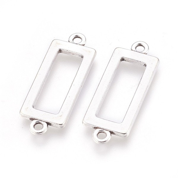 

PandaHall Alloy Links connectors, Cadmium Free & Lead Free, Rectangle, Antique Silver, 30x11.5x2mm, Hole: 2mm Alloy Rectangle