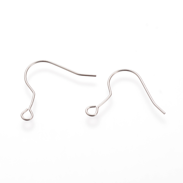 

PandaHall 304 Stainless Steel Earring Hooks, with Horizontal Loop, Stainless Steel Color, 21x21mm, Hole: 2.5mm, 20 Gauge, Pin: 0.8mm 304...