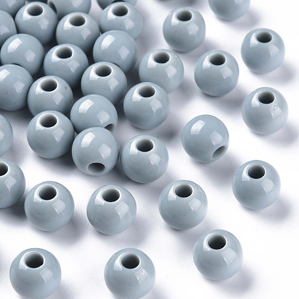 

PandaHall Opaque Acrylic Beads, Round, Light Blue, 11.5x10.5mm, Hole: 4mm Acrylic Round