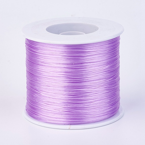 

PandaHall Flat Elastic Crystal String, Elastic Beading Thread, for Stretch Bracelet Making, Medium Orchid, 0.7mm, about 546.8 yards..., Purple