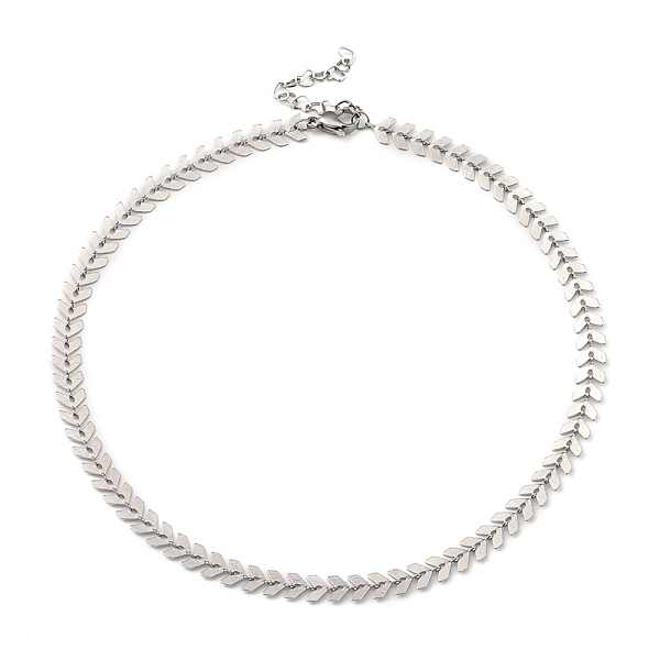 

PandaHall 304 Stainless Steel Cobs Chain Necklaces, with Heart Link Chain Extender and Lobster Claw Clasps, Stainless Steel Color, 13.78...