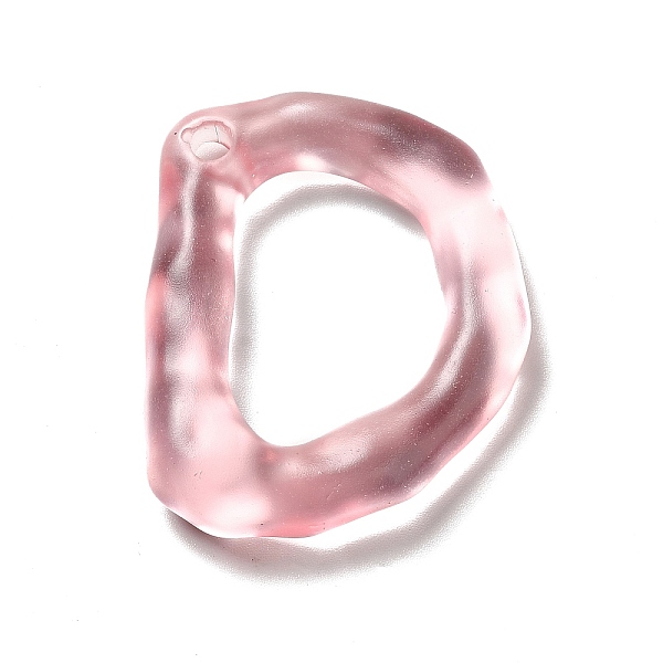 

PandaHall Transparent Resin Alphabet Pendants, Letter Charms, Letter.D, 41~45x33~52.5x8mm, Hole: 3.5mm Resin Letter D Pink