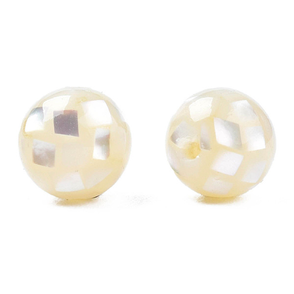 

PandaHall Natural White Shell Beads, Round, 8mm, Hole: 1mm White Shell Round