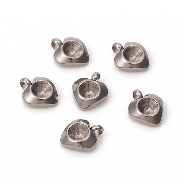 

PandaHall 201 Stainless Steel Pendant Rhinestone Settings, for Pointed Back Rivoli Rhinestone, Heart, Stainless Steel Color, Fit for 4mm...