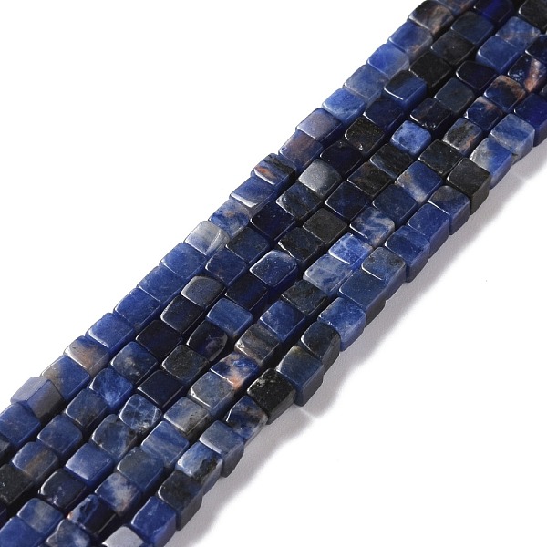 

PandaHall Natural Sodalite Beads Strands, Cube, 3.5~4x3.5~4x3.5~4mm, Hole: 1.2mm, about 99pcs/strand, 15.20''(38.6cm) Sodalite Cube