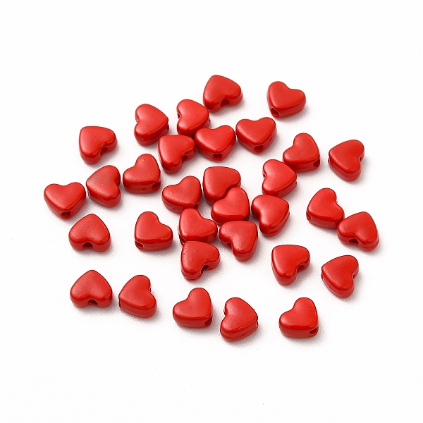 

PandaHall Heart Spray Painted Alloy Beads, Cadmium Free & Nickel Free & Lead Free, Red, 5x6x3mm, Hole: 1.2mm Alloy Heart Red
