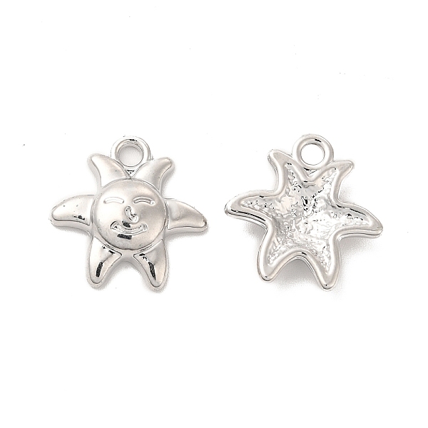 

PandaHall Alloy Pendants, Long-Lasting Plated, Cadmium Free & Lead Free, Sun, Platinum, 19x18x4mm, Hole: 2mm Alloy Sun
