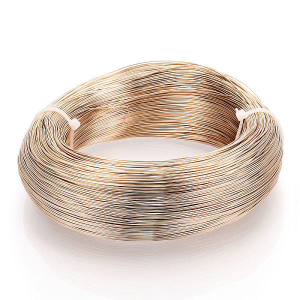 

PandaHall Round Aluminum Wire, Bendable Metal Craft Wire, Flexible Craft Wire, for Beading Jewelry Doll Craft Making, Light Goldenrod Yellow...