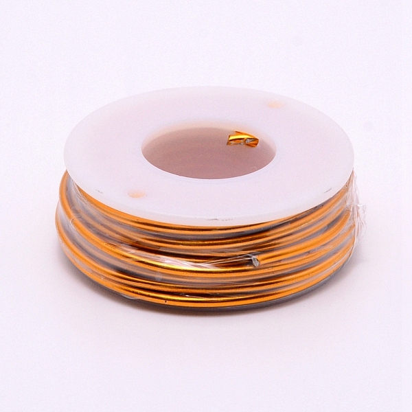 

PandaHall Round Aluminum Wire, with Spool, Orange, 12 Gauge, 2mm, 5.8m/roll Aluminum Round Orange