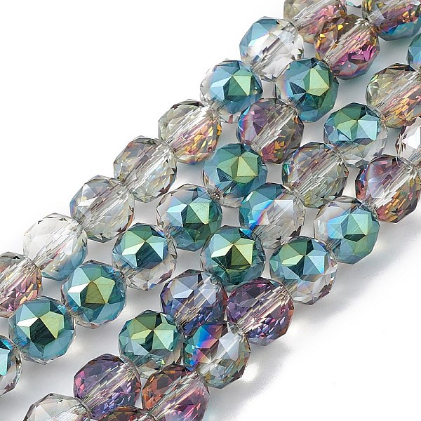 

PandaHall Transparent Electroplate Glass Beads Strands, Faceted, Round, Half Plated, Green, 9~10x9~9.5mm, Hole: 1.4mm, about 54~60pcs/strand...