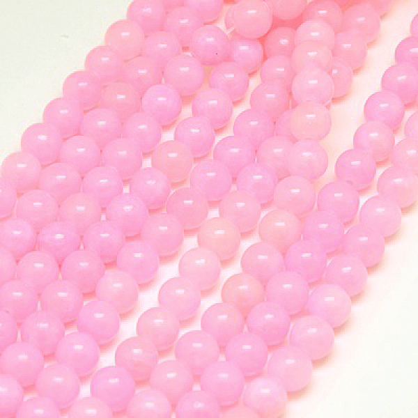 

PandaHall Natural Yellow Jade Beads Strands, Dyed, Round, Violet, 6mm, Hole: 1mm, about 70pcs/strand, 15.75 inch Yellow Jade Round Purple