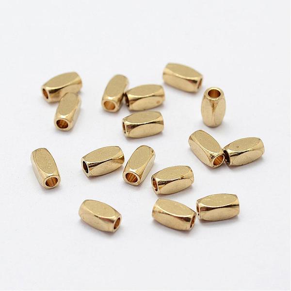 

PandaHall Brass Beads, Nickel Free, Cuboid, Raw(Unplated), 6x3mm, Hole: 2mm Brass Cuboid