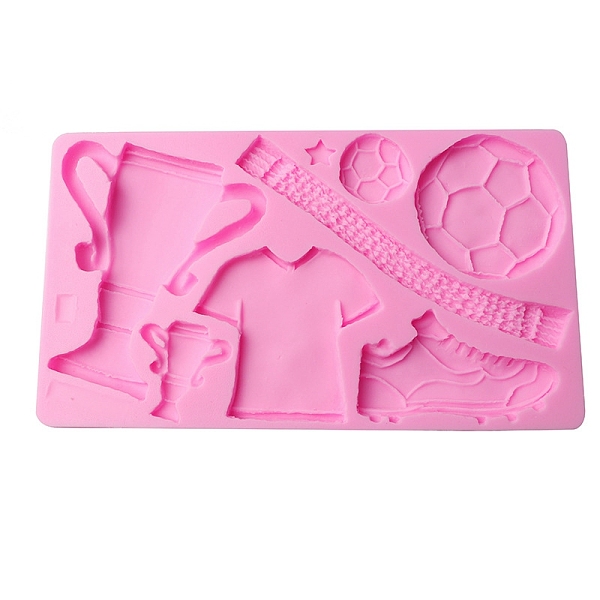 

PandaHall Trophy/Football/Shoe DIY Silicone Molds, Fondant Molds, Resin Casting Molds, for Chocolate, Candy, UV Resin & Epoxy Resin Craft..., Pink