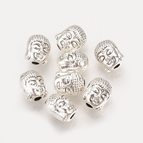 

PandaHall Tibetan Style Alloy Beads, Buddha, Cadmium Free & Lead Free, Antique Silver, 9x7x7mm, Hole: 2mm Alloy Human