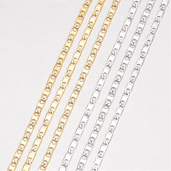 

PandaHall 304 Stainless Steel Necklace, Mariner Link Chain, with Lobster Claw Clasps, Mixed Color, 19.69 inch(500mm), 1.7mm Stainless Steel