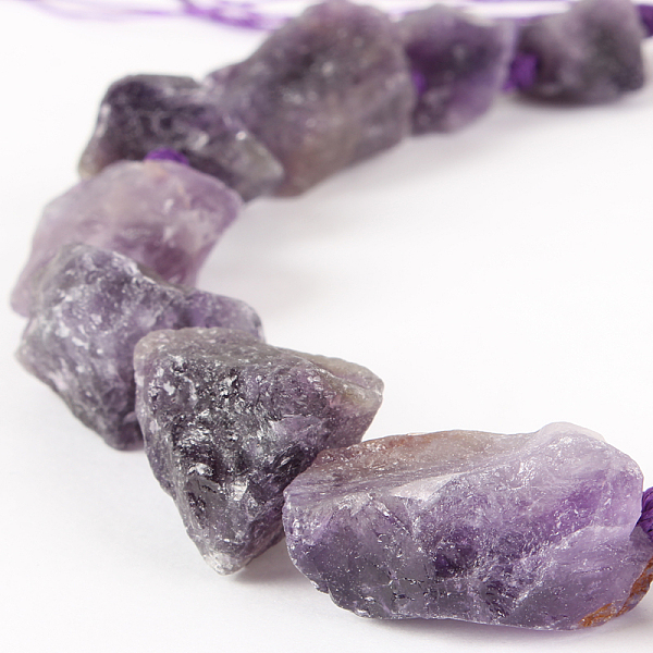 

PandaHall Natural Gemstone Amethyst Rough Nuggets Bead Strands, 13~40x10~26x10~23mm, Hole: 2mm, about 14~19pcs/strand, 16.54 inch Amethyst...