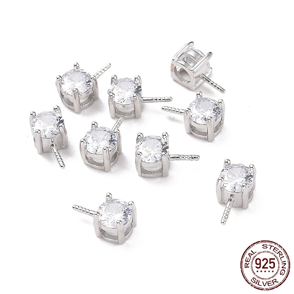 

PandaHall Rhodium Plated 925 Sterling Silver Peg Bails, with Cubic Zirconia, Square, Platinum, Clear, 9x4x4.5mm, Hole: 2.5x1.5mm, Pin: 0.6mm...