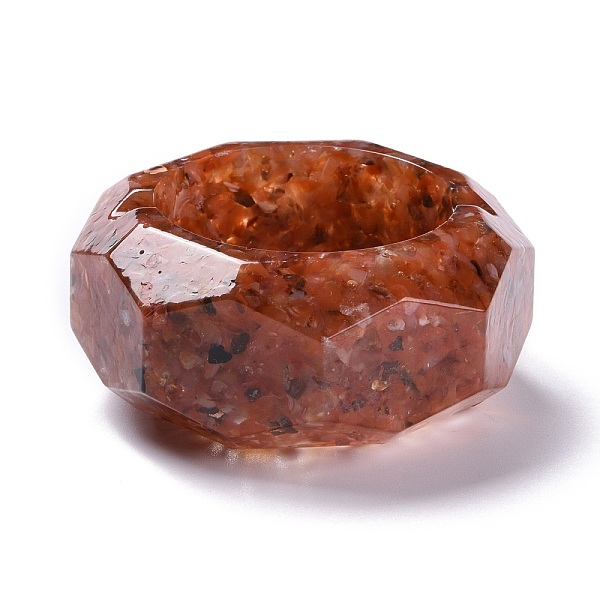 

PandaHall Natural Carnelian Ashtray, with Resin, Home OFFice Tabletop Decoration, Octagon, 78.5x73x34mm, Inner Diameter: 50mm Carnelian...