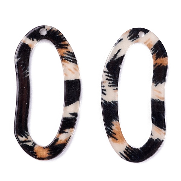

PandaHall Acrylic Pendants, for DIY Earring Accessories, Oval, Black, 39x19x2.5mm, Hole: 1.6mm Acrylic Oval Black