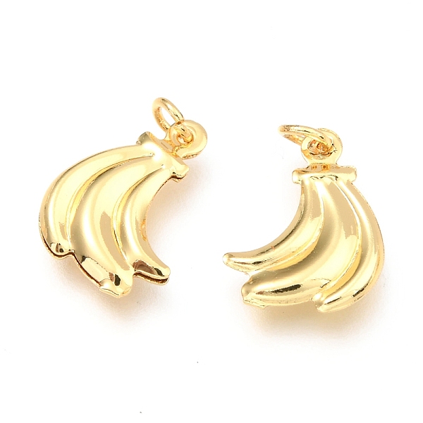 

PandaHall Alloy Pendants, Long-Lasting Plated, with Jump Ring, Banana, Real 18K Gold Plated, 15.5x12x2.5mm, Hole: 2.5mm Alloy Fruit