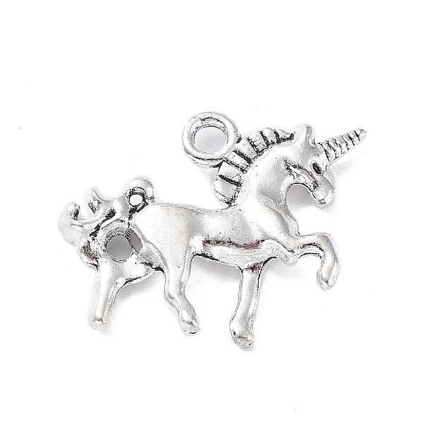 

PandaHall Tibetan Style Alloy Pendant, Unicorn, Antique Silver, 16x12.6x3mm, Hole: 1.8mm, 384pcs/500g Alloy Unicorn