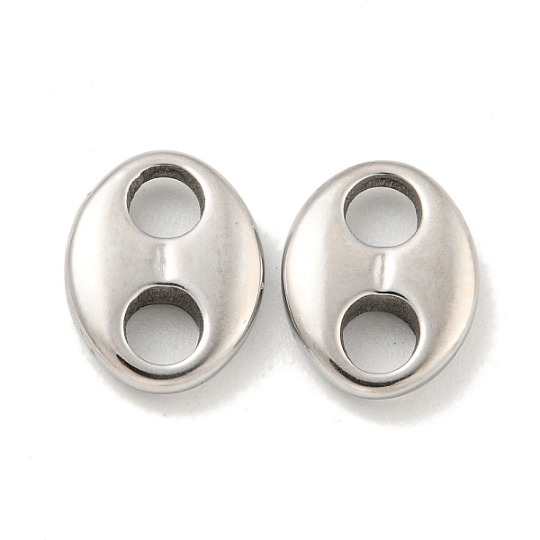 

PandaHall 304 Stainless Steel Oval Connector Charms, Coffee Bean Links, Stainless Steel Color, 10.5x8x2.3mm, Hole: 2.7mm 304 Stainless Steel...