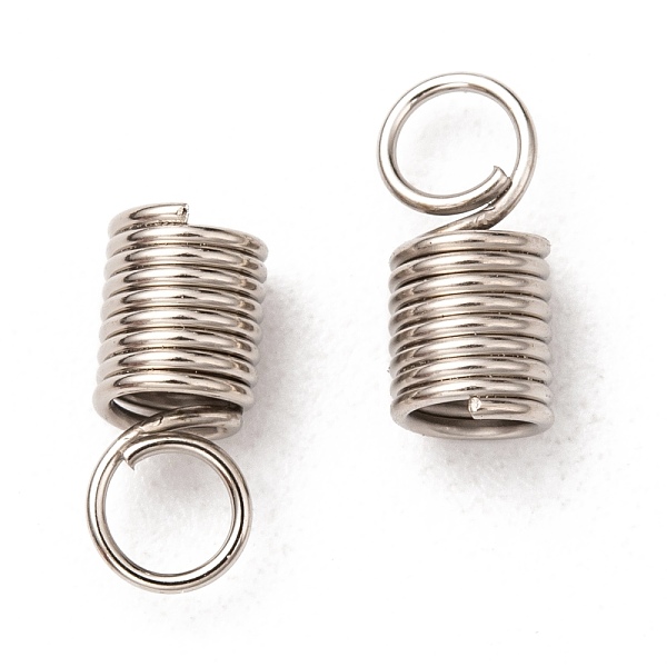 

PandaHall Iron Cord End, Platinum Color, about 4.5mm wide, 10mm long, 3.2mm inner diameter, hole: 3.5mm Iron