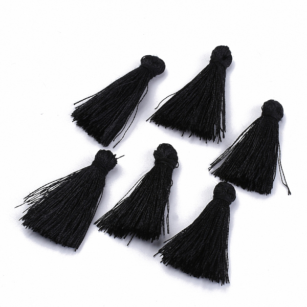 

PandaHall Polyester Tassel Pendant Decorations, Black, 42~45mm Polyester Black