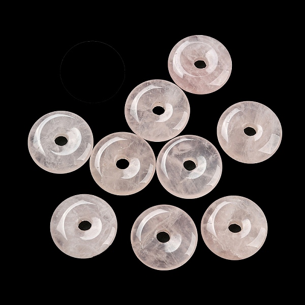

PandaHall Natural Rose Quartz China Safety Buckle Pendants, 15~16x3~4mm, Hole: 3mm Rose Quartz Donut