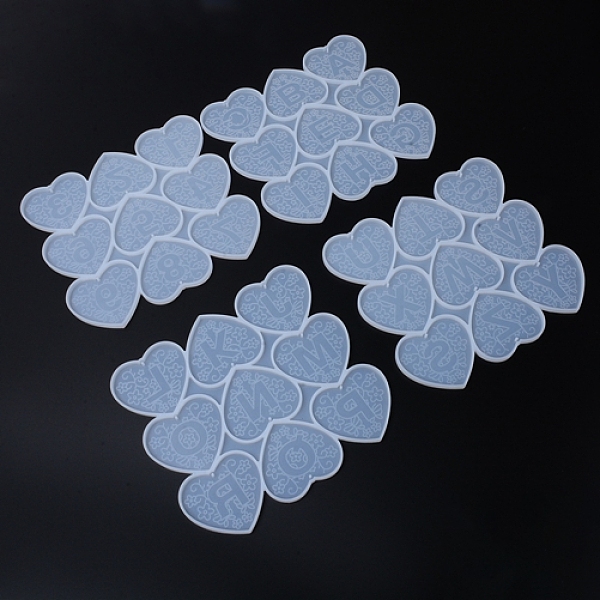 

PandaHall DIY Keychain Molds, Resin Casting Molds, For UV Resin, Epoxy Resin Craft Making, Heart with Mandala Letter, White, 185x203x6mm...