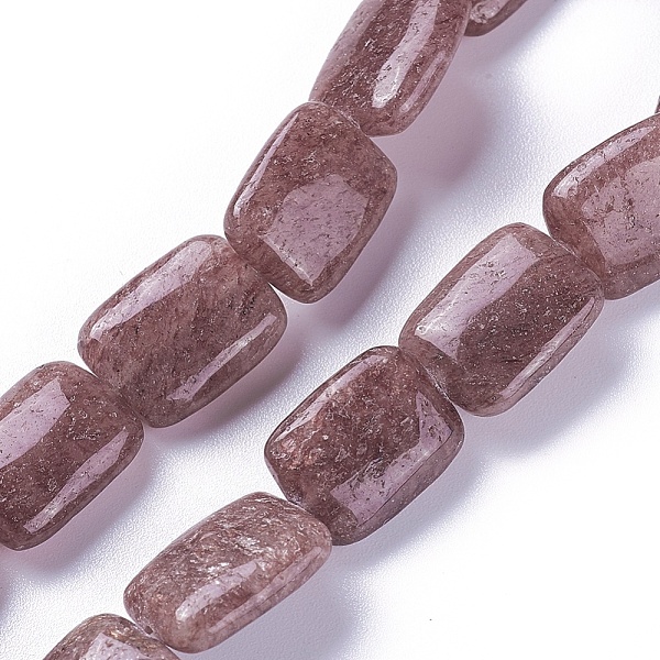 

PandaHall Natural Strawberry Quartz Beads Strands, Rectangle, 15.6~16.2x11.9~13x5.3~6mm, Hole: 1mm, about 25pcs/strand, 15.6 inch(39.8cm)...