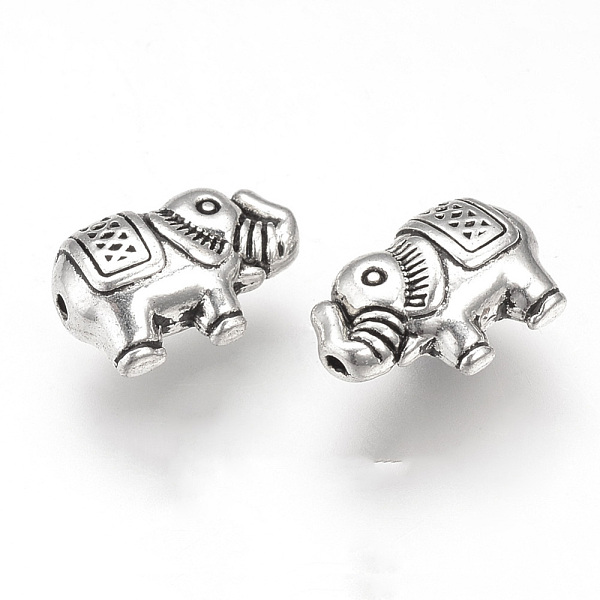 

PandaHall Tibetan Style Alloy Beads, Elephant, Cadmium Free & Lead Free, Antique Silver, 12.5x8x5mm, Hole: 1mm, about 715pcs/1000g Alloy...