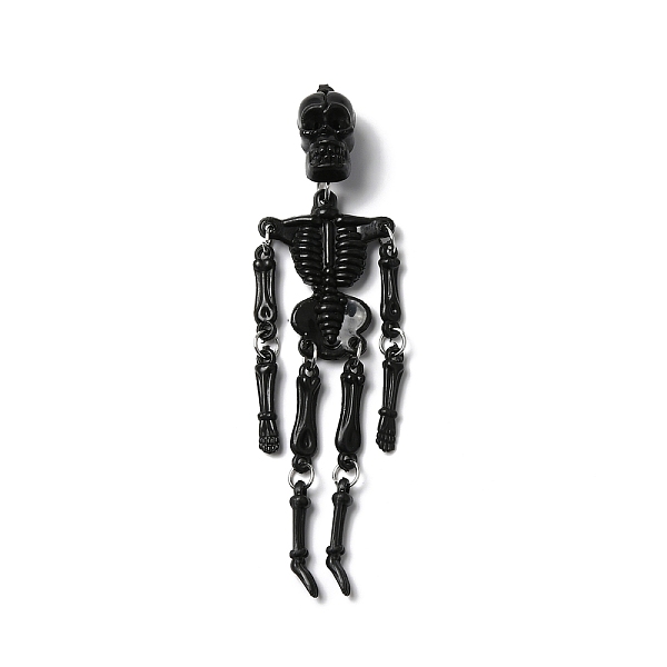

PandaHall Halloween Luminous PVC Skeleton Pendants, Glow in the Dark, with Iron Link Rings, Black, 100x26.5x15mm, Hole: 1.6mm Plastic Skull...