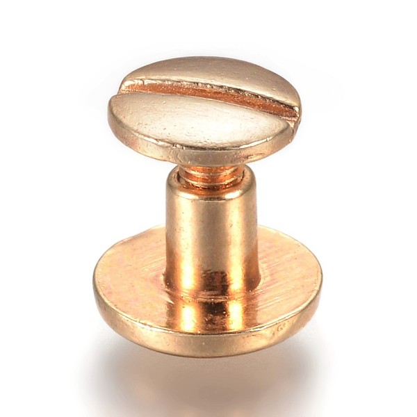 

PandaHall Alloy Screw Rivets, Chicago Screws, Garment Accessories, Light Gold, 7.5x10mm, Knob: 4mm Alloy Flat