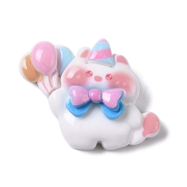 

PandaHall Cat Birthday Party Theme Opaque Resin Decoden Cabochons, Mixed Shapes, Balloon, 25x33.5x10.5mm Resin Balloon