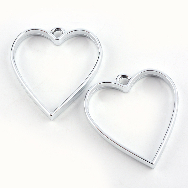 

PandaHall Rack Plating Alloy Heart Open Back Bezel Pendants, For DIY UV Resin, Epoxy Resin, Pressed Flower Jewelry, Cadmium Free & Nickel...